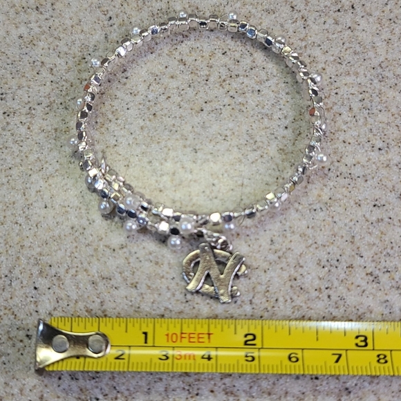 NO CAROLINA Bracelet  Silver/Pearl. ADJUSTABLE - Picture 5 of 7